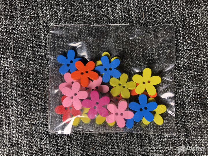 Пуговицы декоративные для поделок пакетом
