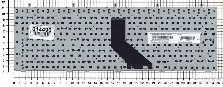 Клавиатура для ноутбука DNS 0170720 Clevo W350 w37