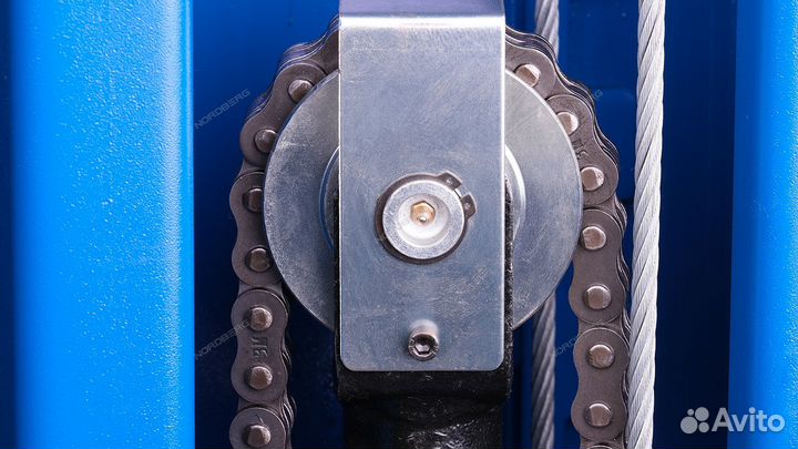 Подъемник 380 в. 2 х стоечный 4т (синий) с нижней