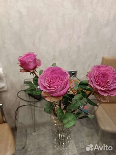 Розы из полимерной глины