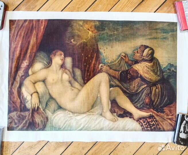 Репродукции на ткани.СССР, 1970гг.Новые.Рулон