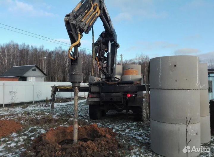 Бурение колодцев машиной.Бурение колодца за 1 день