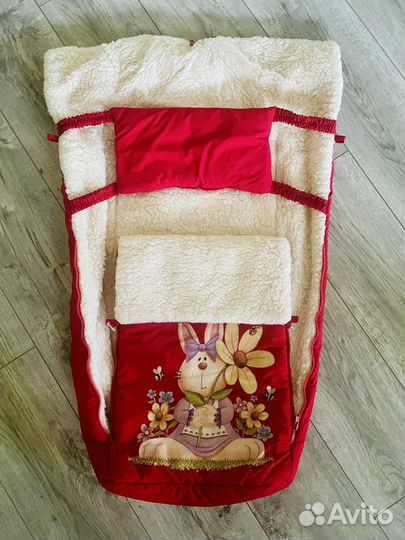 Детский зимний конверт на овчине