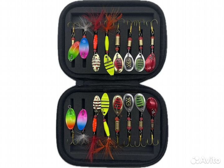 Набор рыболовный блесен вертушек 16шт