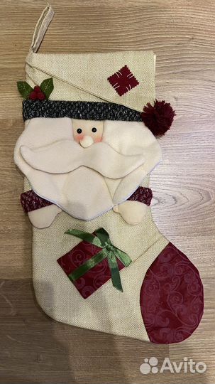 Новогодний носок на камин