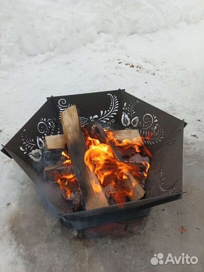 Костровая чаша Гжель