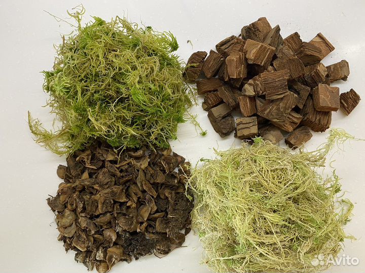 Рисовая лузга,кора,кокос чипсы, шелуха,мох сухой