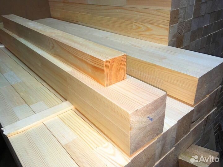 Строганный брус камерная сушка 90х90х6000мм, сосна