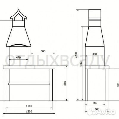 Садовая печь барбекю мангал 