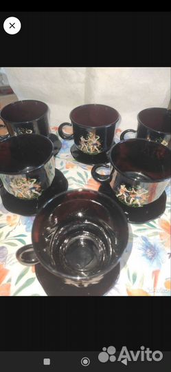 Чайно кофейный сервиз чёрный