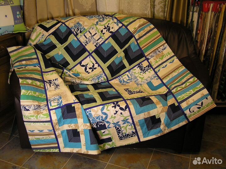 Покрывало стеганое хлопок ручная работа