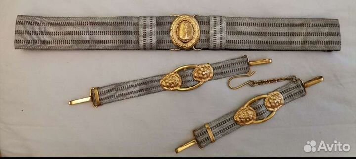 Адмиральский ремень с подвесами для кортика рккф