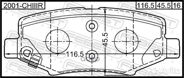 Колодки тормозные дисковые 2001-chiiir Febest