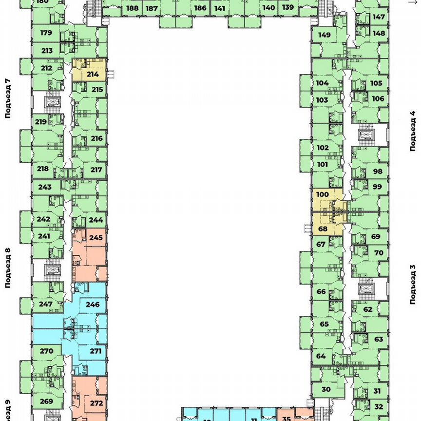 1-к. квартира, 34,1 м², 4/4 эт.