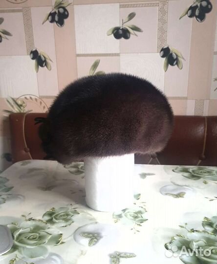 Шапка зимняя норковая женская