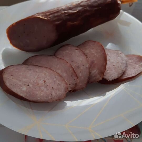 Пельмени и колбаса домашняя