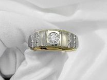 Золотое кольцо 583 с бриллиантами 10.01 гр