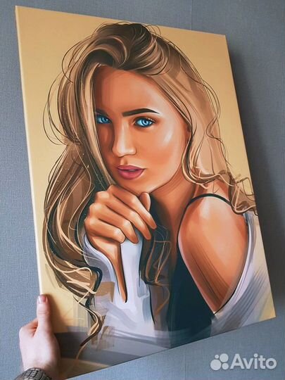 Портрет. Печать на холсте. Подарок