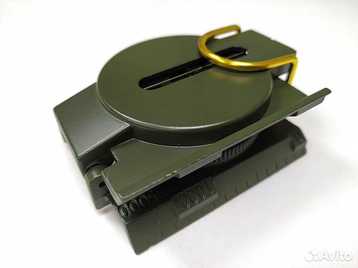 Компас туристический складной с зеркалом и струной