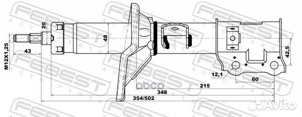 Амортизатор передний правый 12666493FR Febest