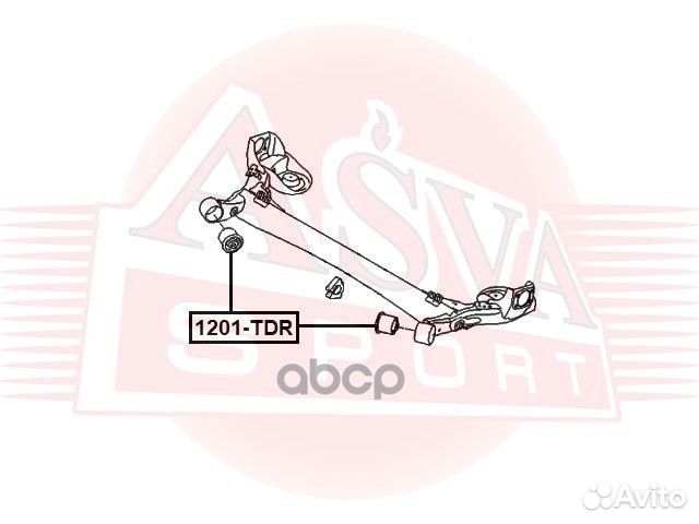 Сайлентблок задней балки 1201TDR asva