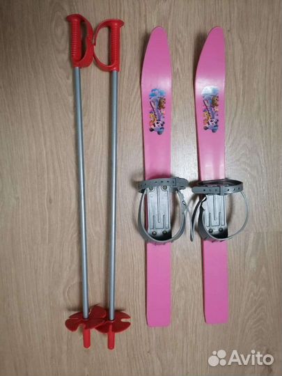 Лыжи детские с палками