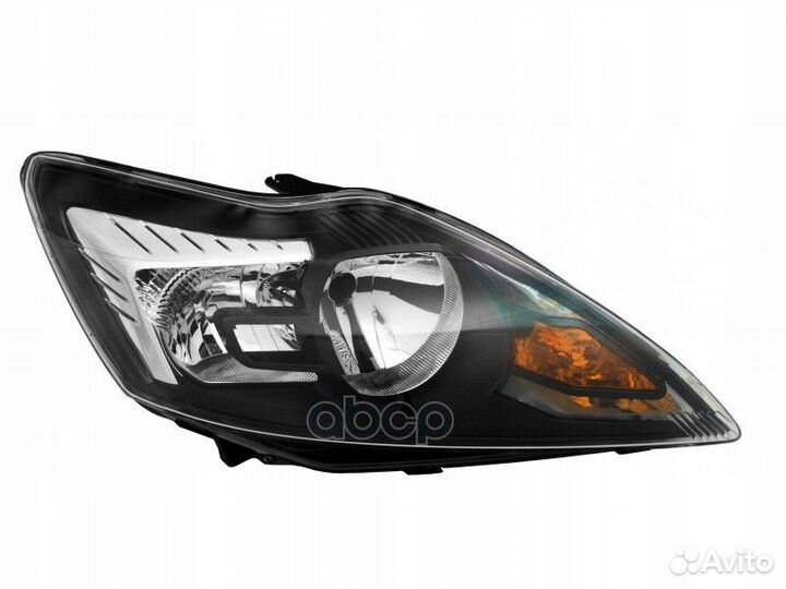 Фара левая ford focus 2008 black+chrome electric