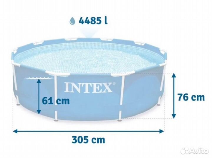 Новый Каркасный бассейн новый