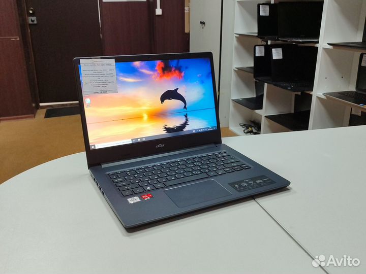 Бизнес ноутбук AMD Silver/DDR4-4Gb/SSD128Gb/14