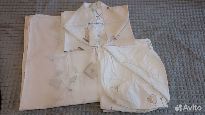 Мягкие бортики на кроватку + постельное бельё