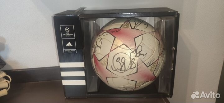 Мяч с финала лч 2008 в Москве с подписями игроков