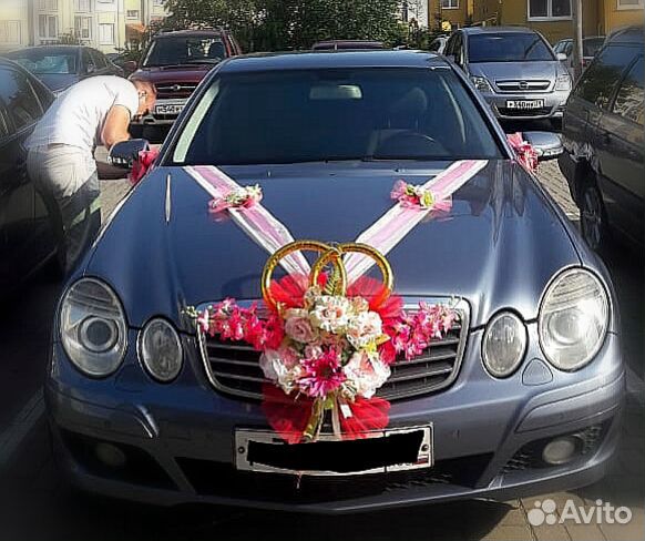 Украшения на машину для свадьбы