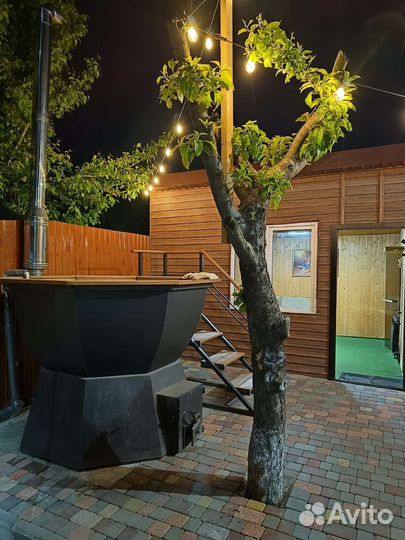 Баня на дровах+Банный чан