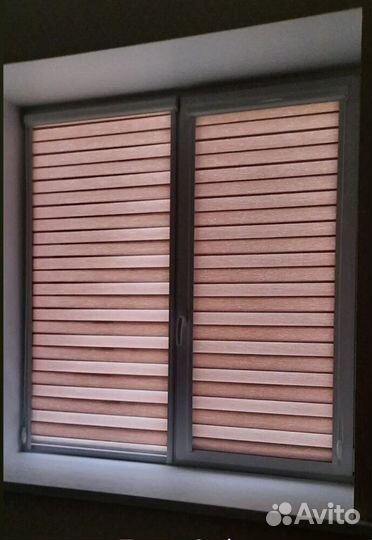 Рулонные шторы день ночь. Установка