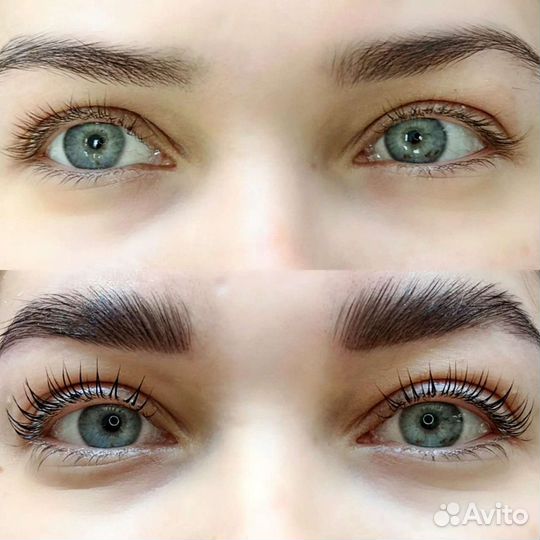 Вельвет ламинирование ресниц бровей