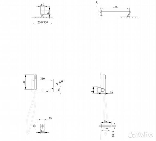 Душевая система abber Rund AF8717