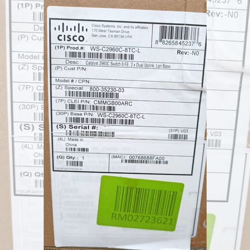 [WS-C2960C-8TC-L] Коммутатор Cisco Ws-C2960c-8tc-L