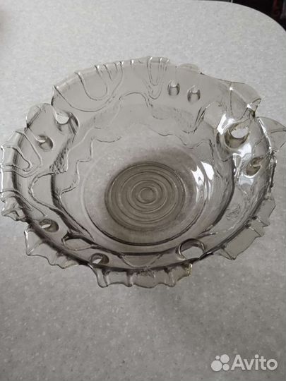 Салатник цветное стекло СССР