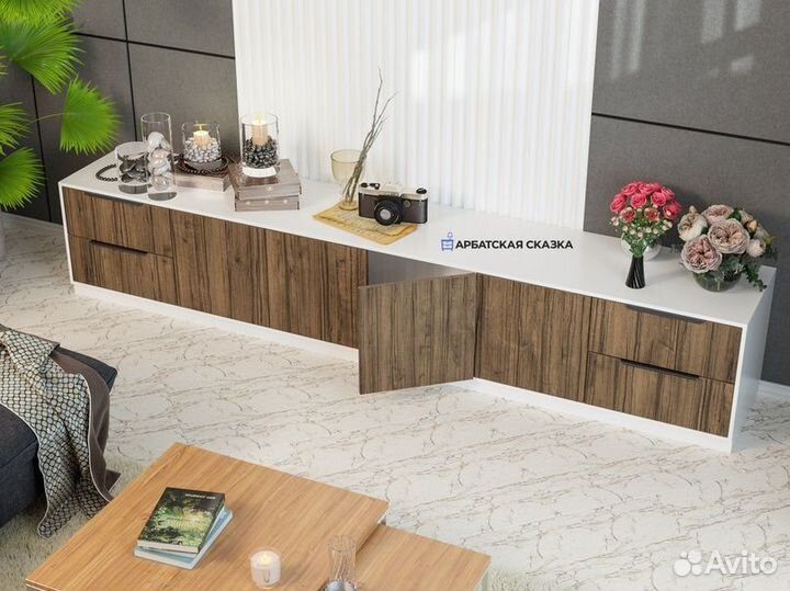 Тумба под тв с распашными дверцами nm:107787