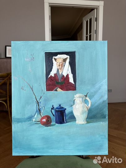 Картина. Натюрморт цвет; дерево, холст, масло