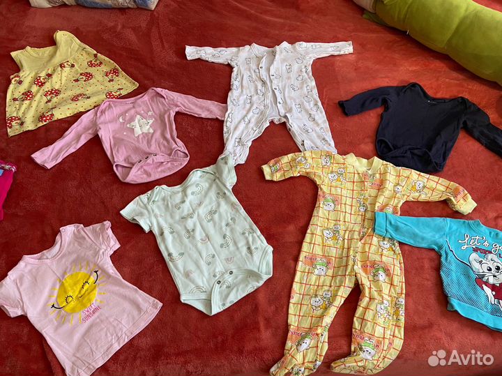 Детские вещи пакетом 68 74 на девочку