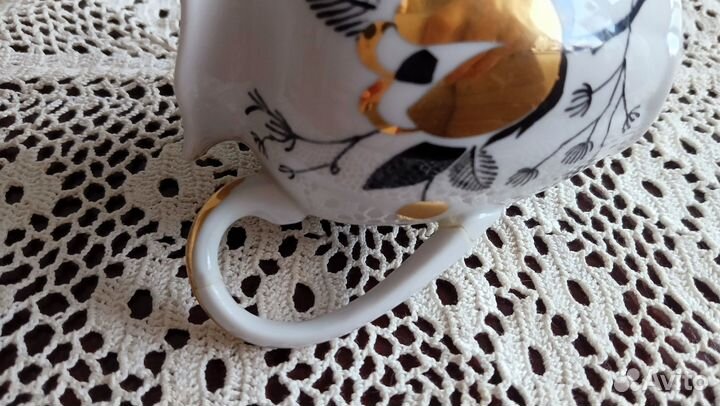 Молочник Золотая Роза Вербилки сервиз СССР винтаж