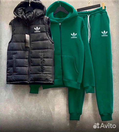 Тройка Adidas на флисе