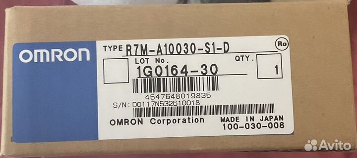 Сервомотор omron r7m-a10030-s1-d