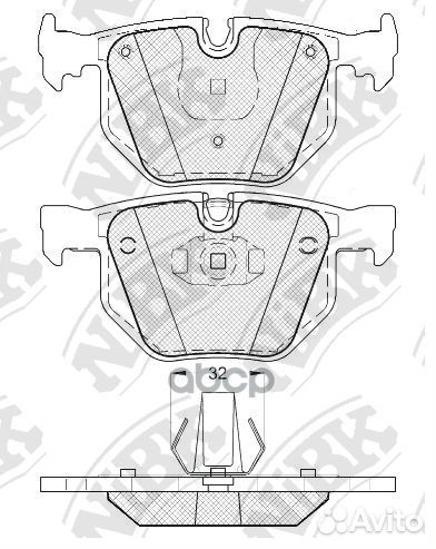 Колодки тормозные дисковые зад PN0228 NiBK