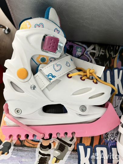 Роликовые коньки детские раздвижные 27-30