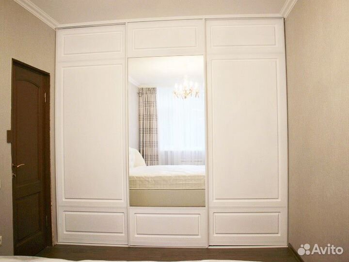 Двери-купе с класической фрезеровкой шк-63