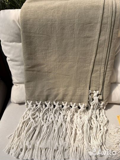 Покрывало с Бали отлелка макраме и ракушки