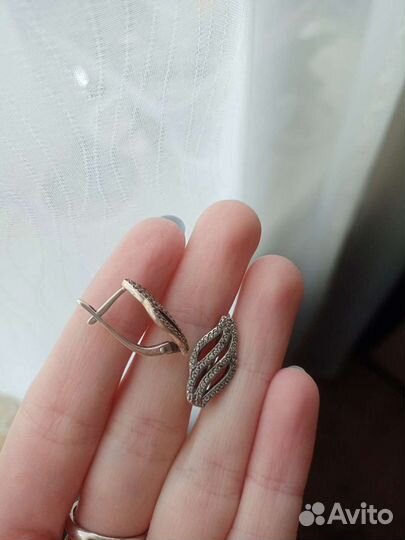 Серьги серебро