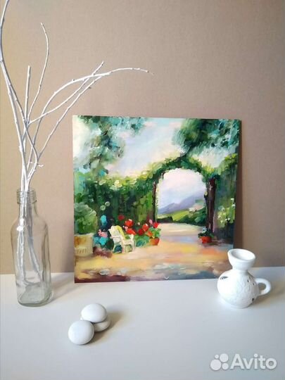Картина маслом. Сад
